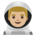 👨🏼‍🚀 man astronaut: medium-light skin tone display on Google